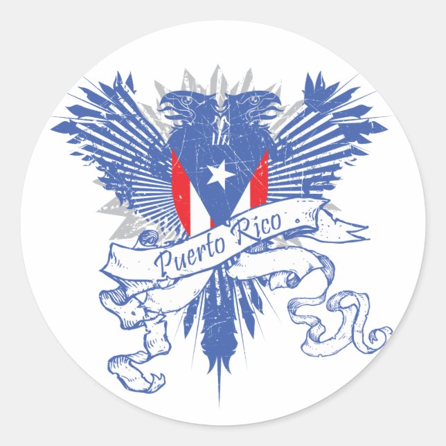 Puerto Rico Winged Sticker (Front)