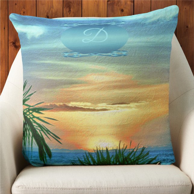 Puerto Sunset 1557 Throw Pillow (Creator Uploaded)