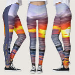 Puerto Sunset 1739 Leggings<br><div class="desc">Painting âPuerto Sunset 1739â Collection Style and comfort make these the perfect pair of leggings. Custom-made with care; each pair is printed before being sewn, allowing for this fun design on every square inch. These leggings won't lose their shape so get comfy and look cool with your own unique pair....</div>