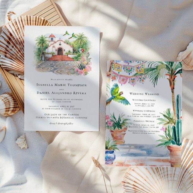 Puerto Vallarta Chapel Wedding Invitation (Créateur téléchargé)