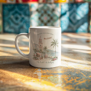 Puerto Vallarta Christmas Personalized Photo Coffee Mug