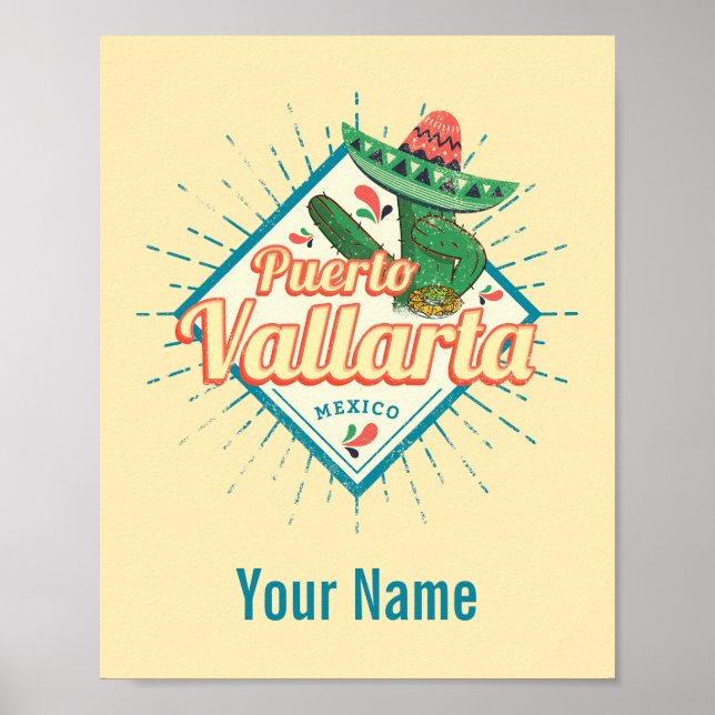 Puerto Vallarta Jalisco Mexico dancing cactus Poster (Front)
