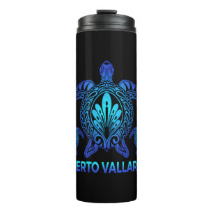 Puerto Vallarta Meco Ocean Blue Sea Turtle Thermal Tumbler