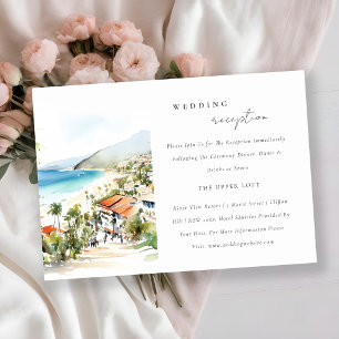 Puerto Vallarta Mexico Scape Wedding Reception Enclosure Card