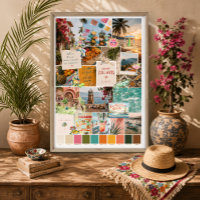 Puerto Vallarta Mexico Travel Collage Art Print