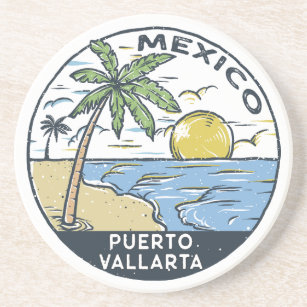 Puerto Vallarta Mexico Vintage Coaster