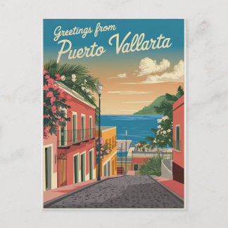 Puerto Vallarta Mexico Vintage Postcard