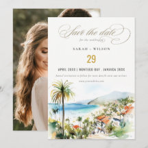 Puerto Vallarta Mexico Watercolor Photo Wedding