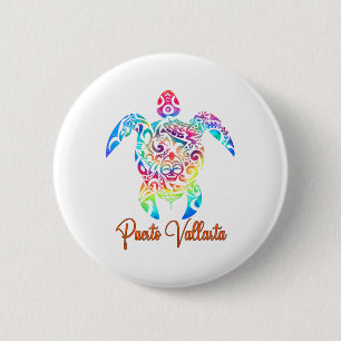 Puerto Vallarta Sea Turtle Family Vacation Summer  2 Inch Round Button