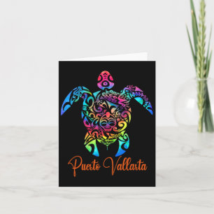 Puerto Vallarta Sea Turtle Family Vacation Summer Card