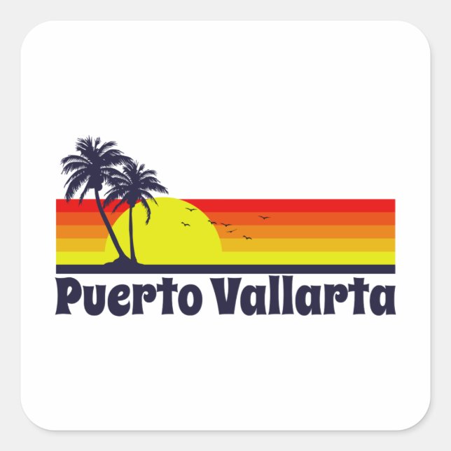 Puerto Vallarta Square Sticker (Front)