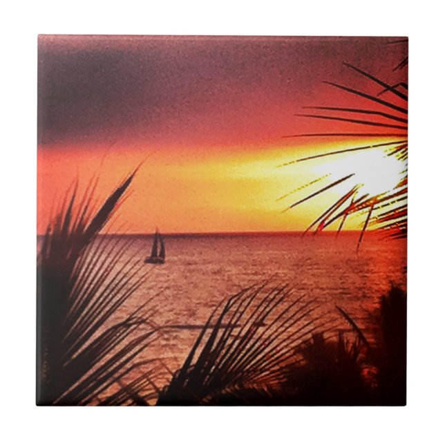 Puerto Vallarta Sunset Tile (Front)