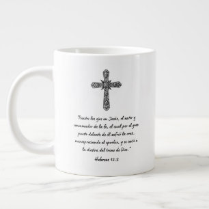 “Puestos los ojos en Jesús, el autor y consumador  Large Coffee Mug