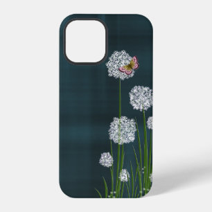 Puff Flowers on Plaid iPhone 12 Pro Case