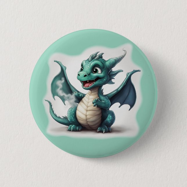 Puff The Little Magic Dragon 2 Inch Round Button (Front)