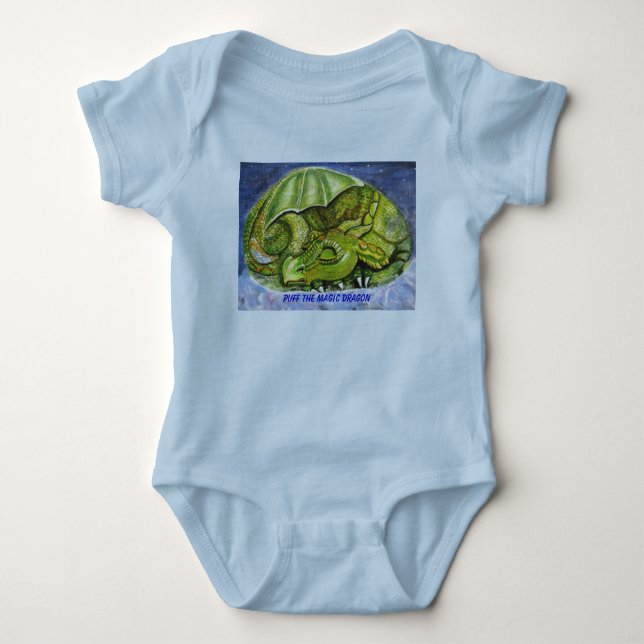 Puff the Magic Dragon Baby Bodysuit (Front)