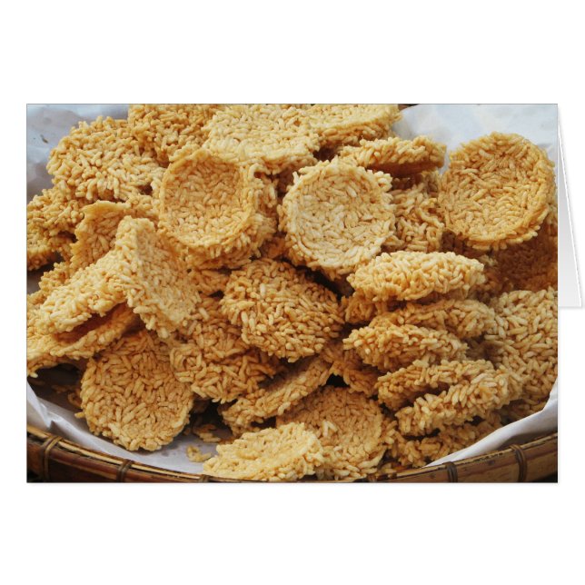 Puffed Rice Cakes ~ Asian Sweets Desserts Food (Front Horizontal)