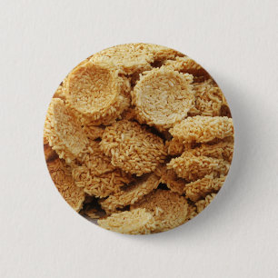Puffed Rice Cakes ~ Asian Sweets Desserts Food 2 Inch Round Button