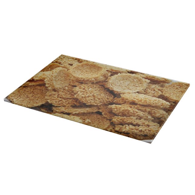 Puffed Rice Cakes ~ Asian Sweets Desserts Food Cutting Board (Corner)