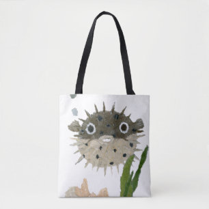 Puffer, Blowfish, Fish, Sea Creature Tote Bag