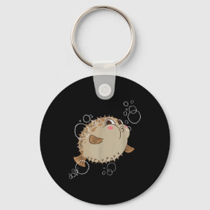 Puffer Fish Blowfish Bubbles Keychain