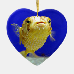 Puffer Fish Ceramic Ornament