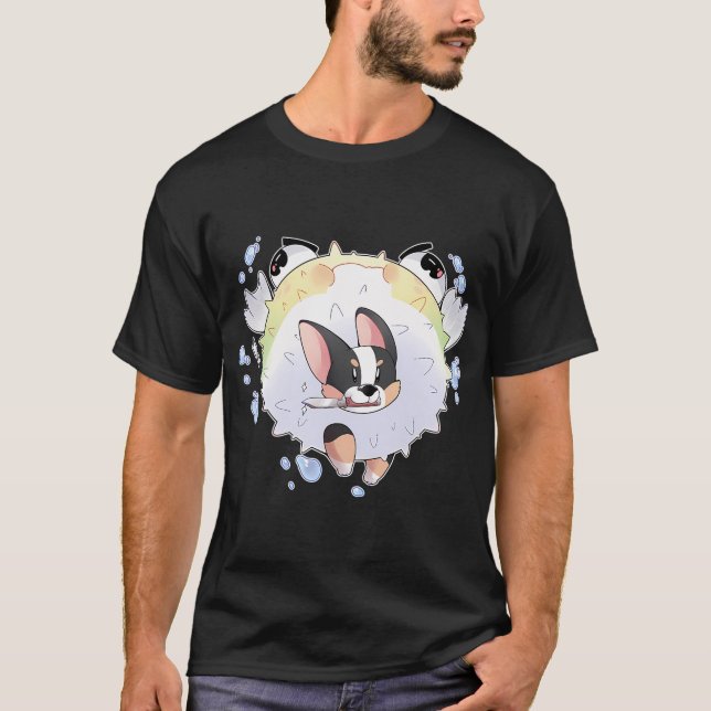 Puffer Fish Corgi T-Shirt (Front)
