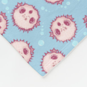 Puffer Fish Fleece Blanket