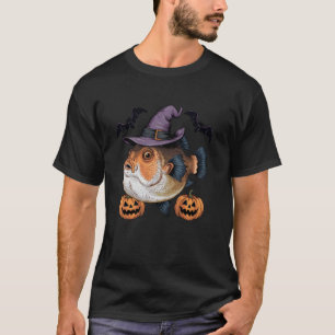 Puffer Fish Halloween Costume Pumpkin Bat Witch T-Shirt