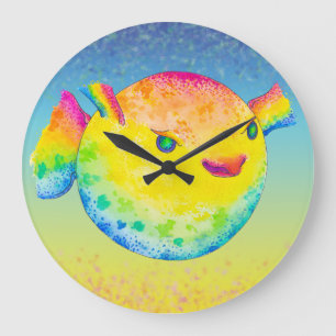 Puffer fish large clock
