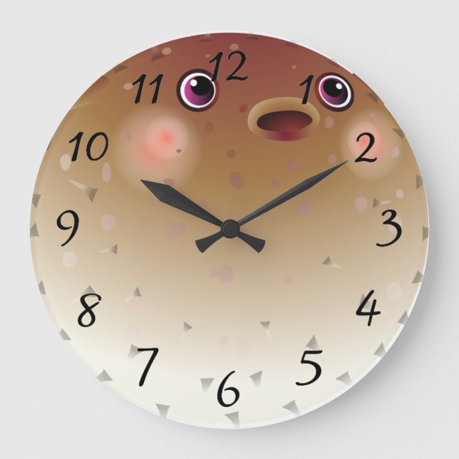 Puffer fish large clock (Front)