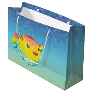 Puffer fish large gift bag