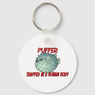 Puffer trapped in a human body keychain