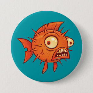 Pufferfish 3 Inch Round Button