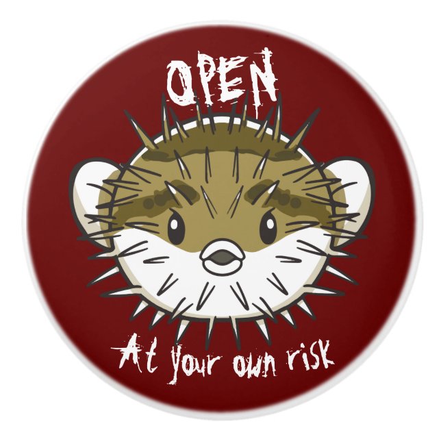 Pufferfish Ceramic Knob (Front)