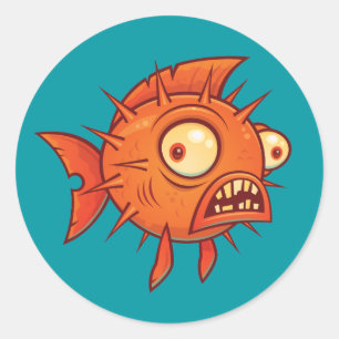 Pufferfish Classic Round Sticker