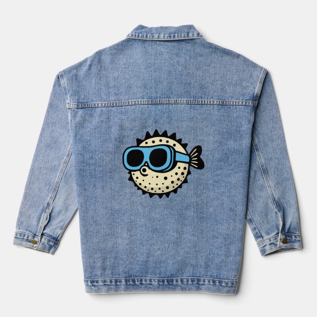 Pufferfish Denim Jacket (Back)