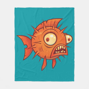 Pufferfish Fleece Blanket