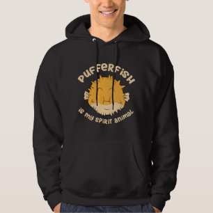 Pufferfish Is My Spirit Animal Funny Puffer Fish Hoodie