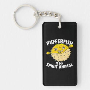 Pufferfish Is My Spirit Animal Puffer Fish Party Keychain