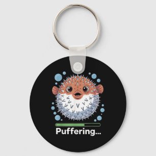Puffering Fishing Fish Cute Pufferfish Keychain