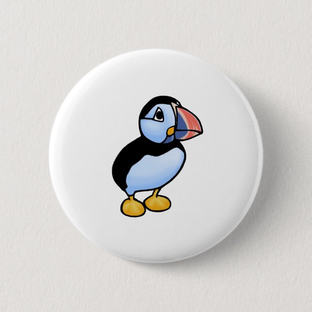 Puffin 2 Inch Round Button (Front)