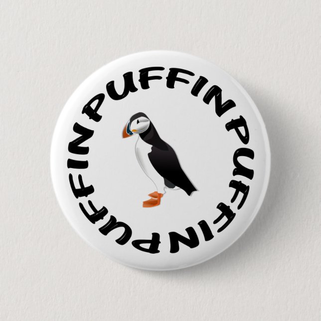 puffin 2 inch round button (Front)