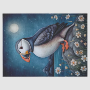 Puffin Bird Boho Mystical Art Tissue Paper