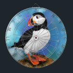 Puffin Bird Dart Board<br><div class="desc">Beautiful Atlantic Puffin Bird Dart Boards</div>