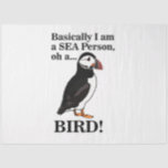 Puffin Bird Seabird Funny Birthday Tissue Paper<br><div class="desc">Puffin Bird Seabird Funny Birthday Tissue Paper original design by Nisha Prabhu. Elevate your gift-giving with a touch of whimsy using our Puffin Bird Seabird Funny Birthday Tissue Paper! Perfect for adding flair to any present, this delightful tissue paper is designed for bird lovers and anyone with a sense of...</div>