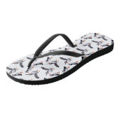 Puffin Frenzy Flip Flops (choose colour) (Angled)