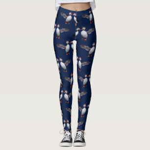 Puffin Frenzy Leggings (Navy)
