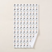 Puffin hand towel