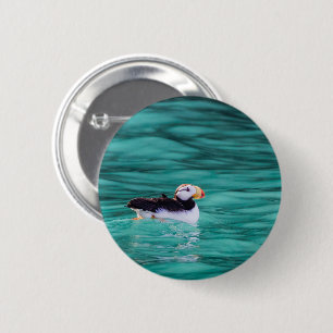 Puffin In Resurrection Bay, Alaska 2 Inch Round Button
